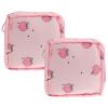 COHEALI 2pcs Napkin Storage Bags for Girls Portable Travel Pouches for Feminine Products Cute Cartoon Design Concealed Zipper for Easy Access view 1