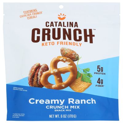 Catalina Snacks Crunch Creamy Ranch Snack Mix, Keto Friendly, Gluten Free, 6 Ounce (Pack of 6)