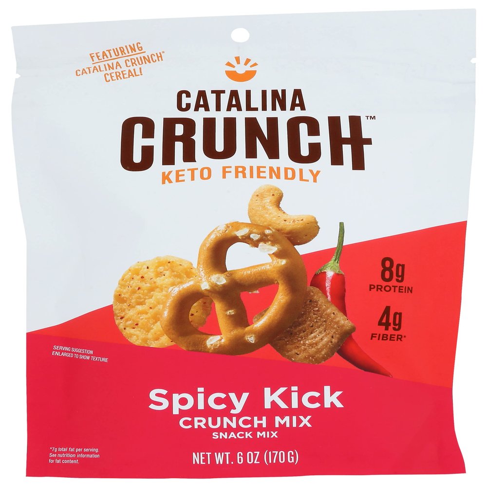 Catalina Snacks Crunch Spicy Kick Snack Mix, Keto Friendly, Gluten Free, 6 Ounce (Pack of 6)