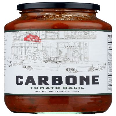Carbone Tomato Basil Pasta Sauce, Fat Free, Non GMO, 24 Ounce (Pack of 6)