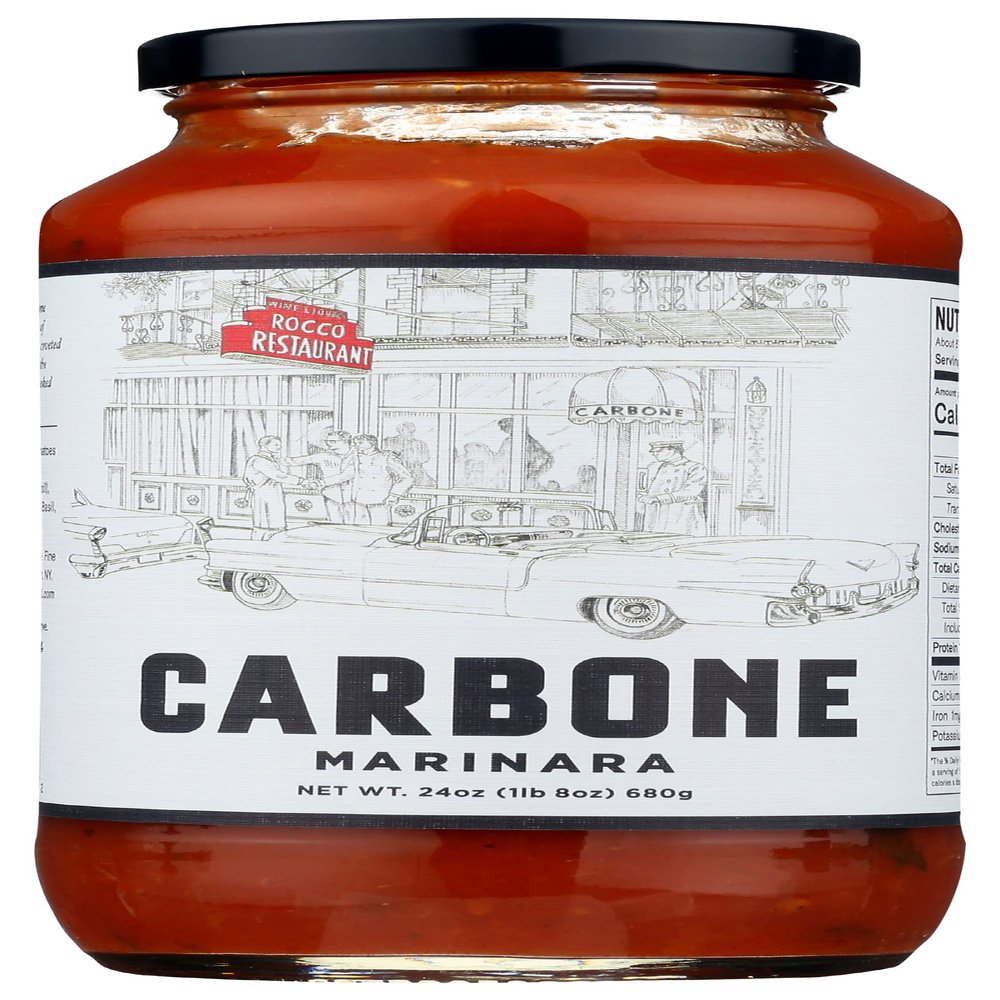 Carbone Marinara Pasta Sauce, Fat Free, Non GMO, 24 Ounce (Pack of 6)