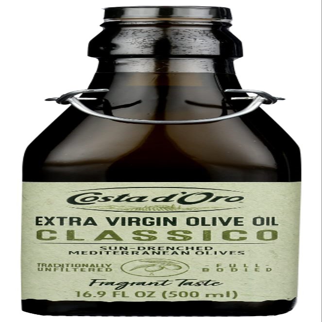 Costa d'Oro Classico Riserva Range Extra Virgin Olive Oil, Fragrant Taste, 500 ML (Pack of 6)
