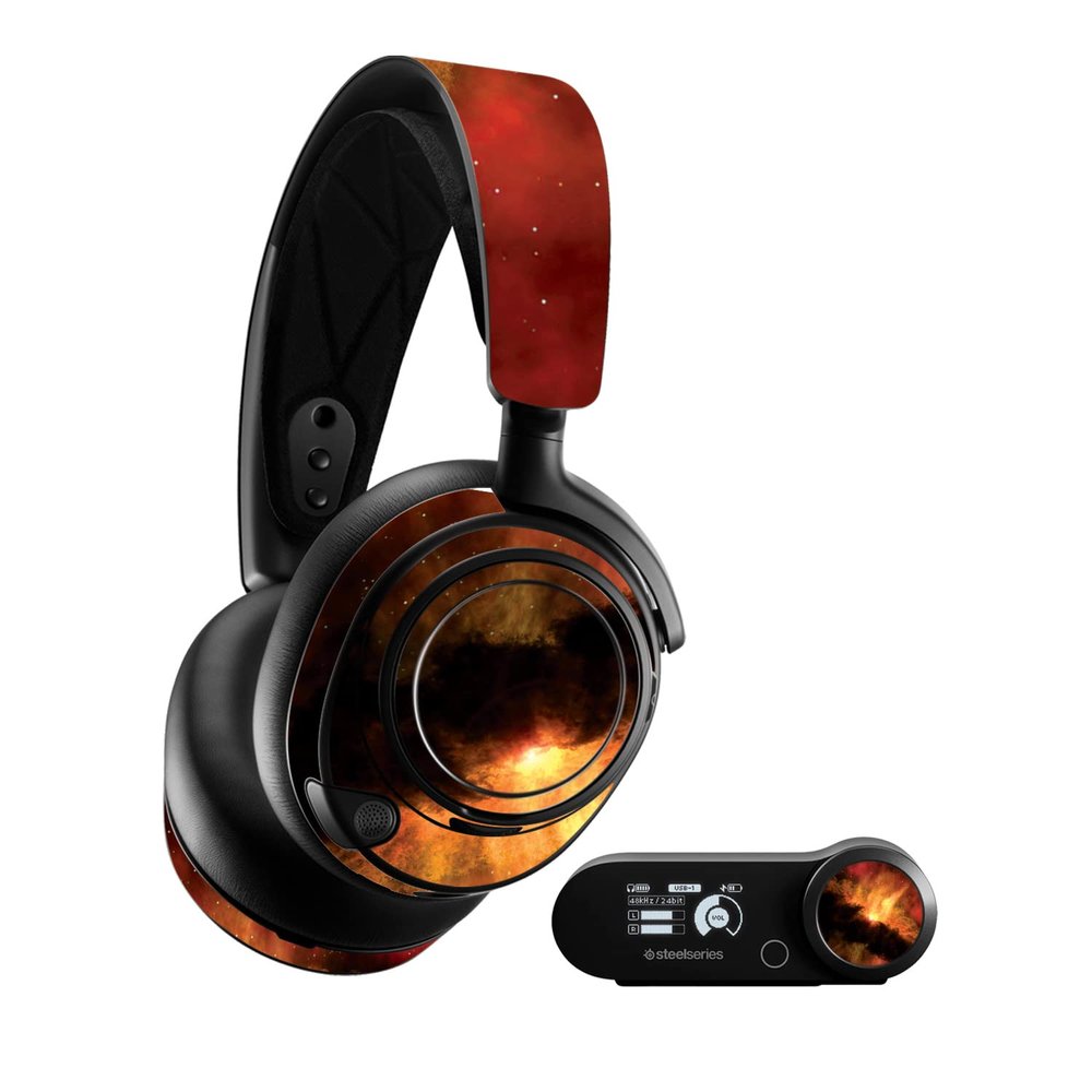 MightySkins Skin Compatible with SteelSeries Arctis Nova Pro - Spacial Overload | Protective, Durable, and Unique Vinyl Decal wrap Cover | Easy to Apply, Remove, and Change Styles | Made in The USA