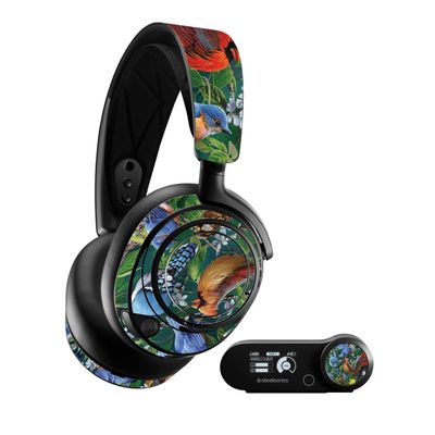 MightySkins Glossy Glitter Skin Compatible with SteelSeries Arctis Nova Pro - Backyard Gathering | Protective, Durable High-Gloss Glitter Finish | Easy to Apply and Change Styles | Made in The USA