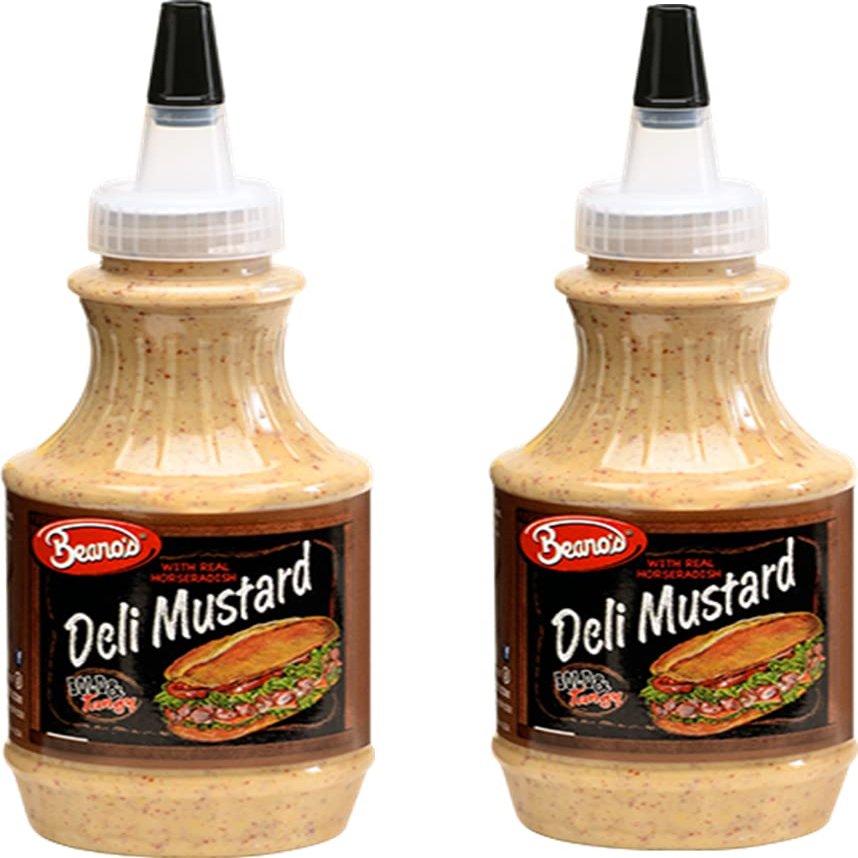Beano's Bold & Tangy Mustard, 2-Pack 8 Fl Oz Bottle (Deli Mustard)
