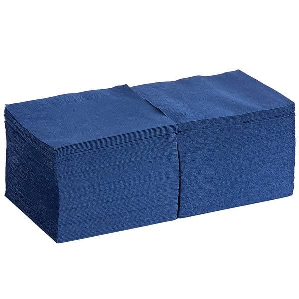 Perfectware 2 Ply Beverage Napkins- Case of 1,000ct, Blue,Navy,Coffee