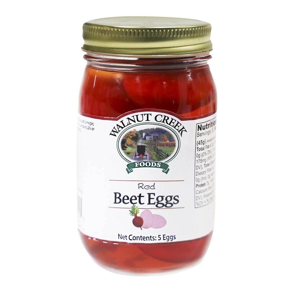RED BEET PICKLED EGGS 5 eggs