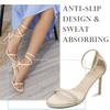 [3 Pairs] Metatarsal Pads for Women, 0.1" Ultra-Thin Tapered Ball of Foot Cushions for Heels & Sandals, 4.5" Long Forefoot Inserts for Loose Shoe Fit (2 Suede + 1 Clear Gel), Washable view 2