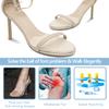 [3 Pairs] Metatarsal Pads for Women, 0.1" Ultra-Thin Tapered Ball of Foot Cushions for Heels & Sandals, 4.5" Long Forefoot Inserts for Loose Shoe Fit (2 Suede + 1 Clear Gel), Washable view 3