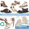 [3 Pairs] Metatarsal Pads for Women, 0.1" Ultra-Thin Tapered Ball of Foot Cushions for Heels & Sandals, 4.5" Long Forefoot Inserts for Loose Shoe Fit (2 Suede + 1 Clear Gel), Washable view 4