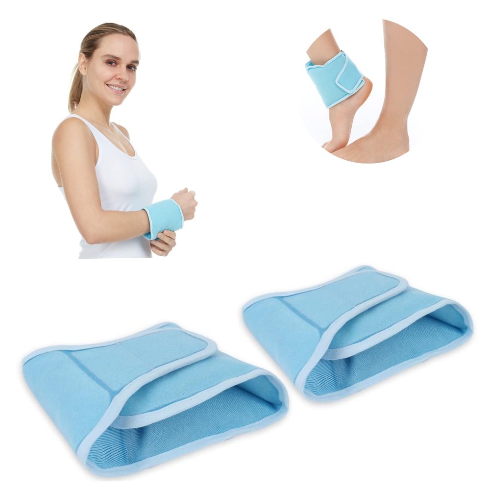 FOMI Hot Cold Wrist and Ankle Ice Wrap | 360 Degree Coverage | Soft Gel Pack for Sports Injuries, Swelling, Bruises, Arthritis, Tendonitis Pain Relief | Compression Sleeve with Strap Fastener