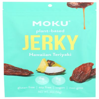Moku Hawaiian Teriyaki Plant Based Jerky, 2 OZ
