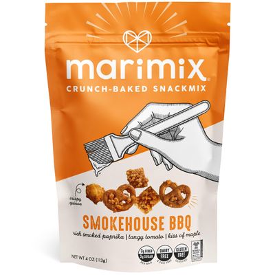 Marimix Snack Mix | Smokehouse BBQ | Crunch Baked Sweet & Salty Savory Plant Based Naturally Gluten Free Whole Grain Fiber Charcuterie Pretzel Trail Party Mix | No Artificial Ingredients