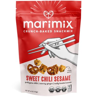 Marimix Snack Mix | Sweet Chili Sesame | Crunch Baked Sweet & Salty Savory Plant Based Naturally Gluten Free Whole Grain Fiber Charcuterie Pretzel Trail Party Mix | No Artificial Ingredients