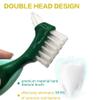 2 Pcs Premium Hard Denture Brush Toothbrush, Cleaning Brush, Multi-Layered Bristles &Portable Denture Double Sided Brush view 4