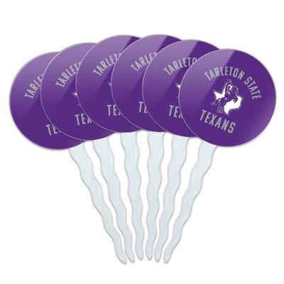 GRAPHICS & MORE Tarleton State University Texans Cupcake Picks Toppers Decoration Set of 6