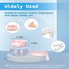 Denture Bath Case, Denture Cup, Leak Proof Portable Retainer Case, Denture Cleaning Kit with Cleaner Brush, Denture Box with Strainer & Mirror, Denture Case for Aligner Retainer Mouth Guard (Pink) view 3