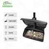 [2 Pack] Pivoting Dust Pan with Plastic Handle 38" Length Black - Plastic Lobby Dustpan with Cover view 2