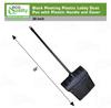[2 Pack] Pivoting Dust Pan with Plastic Handle 38" Length Black - Plastic Lobby Dustpan with Cover view 3