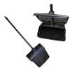 [5 Pack] Pivoting Dust Pan with Plastic Handle 38" Length Black - Plastic Lobby Dustpan with Cover view 1
