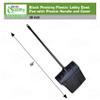 [5 Pack] Pivoting Dust Pan with Plastic Handle 38" Length Black - Plastic Lobby Dustpan with Cover view 3