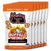Knotty Pretzels The Official Pretzel of Beer 7.5 oz Individual Seasoned Pretzels in Resealable Pretzel Snack Bags, The Perfect Pairing for Beer, Hot Wings Flavor (6-Pack) view 1