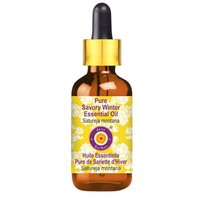 dve herbes Savory Winter Essential Oil (Satureja Montana) with Glass Dropper | Pure | Non-Sticky | Non-Greasy | Lightweight | Men & Women | All Skin Types | Steam Distilled 30ml (1 oz)