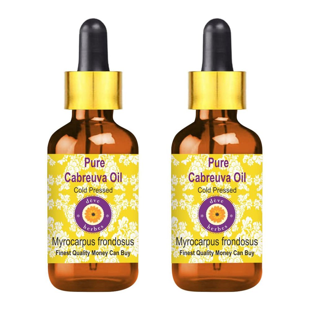 Deve Herbes Pure Cabreuva Oil (Myrocarpus frondosus) with Glass Dropper Cold Pressed (Pack of Two) 100mlx2 (6.76 oz)