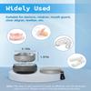 Denture Bath Case, Denture Cup, Leak Proof Portable Retainer Case, Denture Cleaning Kit with Cleaner Brush, Denture Box with Strainer & Mirror, Denture Case for Aligner Retainer Mouth Guard (Gray) view 3