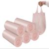 4 GALLON Bathroom Trash Bags 100 Counts Small HANDLES Garbage Bags for Office, Kitchen,Bedroom Waste Bin,Colorful Portable Strong Rubbish Bags (Rose gold 100Counts) view 1