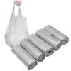 4 GALLON Bathroom Trash Bags, 5 Rolls/100 Counts Small HANDLES Garbage Bags for Office, Kitchen,Bedroom Waste Bin,Colorful Portable Strong Rubbish Bags (silver 100Counts) view 1