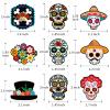 144PCS Day of The Dead Cupcake Toppers Decorations - Halloween Skull Mexican Food Picks Appetizers Toothpicks Sticks Party Supplies view 4