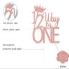 1/2 Way to One Cake Topper - Happy 6 Months Cake Topper - Happy 1/2 Birthday Baby Shower Decoration Rose Gold Glitter view 2