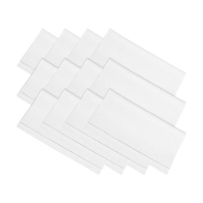 PATIKIL Eyeglass Microfiber Cleaning Cloth 7"x6", 12 Pack Glasses Cleaning Cloth Soft Suede Wipe Screen Cloth for Camera Lens Eyeglasses Screens in Individual Vinyl Pouch, White