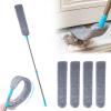 Japelessor Retractable Gap Dust Cleaner, Retractable Microfiber Gap Duster - with 4 Replacement Cloths, 62 inches Removable Gap Cleaning Brush for Home Bedroom Kitchen view 1