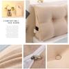 PP-Cotton Filled Triangular Soft Upholstered Headboard Wedge Pillow Wedge Reading & Bed Rest Pillows with Removable and Washable Cover (Color : Beige, Size : 100 * 50 * 20cm) view 2