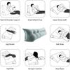 PP-Cotton Filled Triangular Soft Upholstered Headboard Wedge Pillow Wedge Reading & Bed Rest Pillows with Removable and Washable Cover (Color : Beige, Size : 100 * 50 * 20cm) view 3