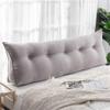 PP-Cotton Filled Triangular Soft Upholstered Headboard Wedge Pillow Wedge Reading & Bed Rest Pillows with Removable and Washable Cover (Color : Gray, Size : 150 * 50 * 20cm) view 1