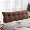 PP-Cotton Filled Triangular Soft Upholstered Headboard Wedge Pillow Wedge Reading & Bed Rest Pillows with Removable and Washable Cover (Color : Brown, Size : 120 * 50 * 20cm) view 1