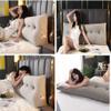 BBHW Velvet Daybed Pillow PP Cotton Filled Triangular Soft Headboard Wedge Cushion Bed Backrest Positioning Support Reading Pillow with Removable Cover (Color : Silver, Size : Twin/100x50x20cm) view 3