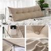 BBHW Large Reading Wedge Headboard Pillow Bed Rest Headboard Backrest Cushion Bedrest Pillow Bolster Triangular Cushion (Color : Coffee, Size : 150 * 50 * 20cm) view 3
