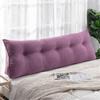 PP-Cotton Filled Triangular Soft Upholstered Headboard Wedge Pillow Wedge Reading & Bed Rest Pillows with Removable and Washable Cover (Color : Purple, Size : 180 * 50 * 20cm) view 1