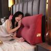 PP-Cotton Filled Triangular Soft Upholstered Headboard Wedge Pillow Wedge Reading & Bed Rest Pillows with Removable and Washable Cover (Color : Red, Size : 80 * 50 * 20cm) view 3