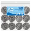 10 Pack Stainless Steel Scrubber, Steel Wool Srubber for Scouring Stubborn Messes from Pots and Pans, Stoves,Broiler Racks,Grills and More view 1