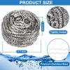 10 Pack Stainless Steel Scrubber, Steel Wool Srubber for Scouring Stubborn Messes from Pots and Pans, Stoves,Broiler Racks,Grills and More view 2