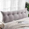 PP-Cotton Filled Triangular Soft Upholstered Headboard Wedge Pillow Wedge Reading & Bed Rest Pillows with Removable and Washable Cover (Color : Gray, Size : 120 * 50 * 20cm) view 1