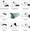 PP-Cotton Filled Triangular Soft Upholstered Headboard Wedge Pillow Wedge Reading & Bed Rest Pillows with Removable and Washable Cover (Color : Gray, Size : 120 * 50 * 20cm) view 2