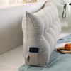 PP-Cotton Filled Triangular Soft Upholstered Headboard Wedge Pillow Wedge Reading & Bed Rest Pillows with Removable and Washable Cover (Color : Gray, Size : 120 * 50 * 20cm) view 3