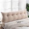PP-Cotton Filled Triangular Soft Upholstered Headboard Wedge Pillow Wedge Reading & Bed Rest Pillows with Removable and Washable Cover (Color : Beige, Size : 180 * 50 * 20cm) view 1