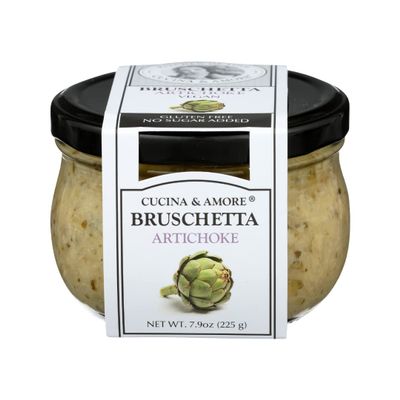 Cucina & Amore Artichoke Bruschetta | Plant-Based, Vegan, Non-GMO, Kosher 7.9oz (2 Pack)